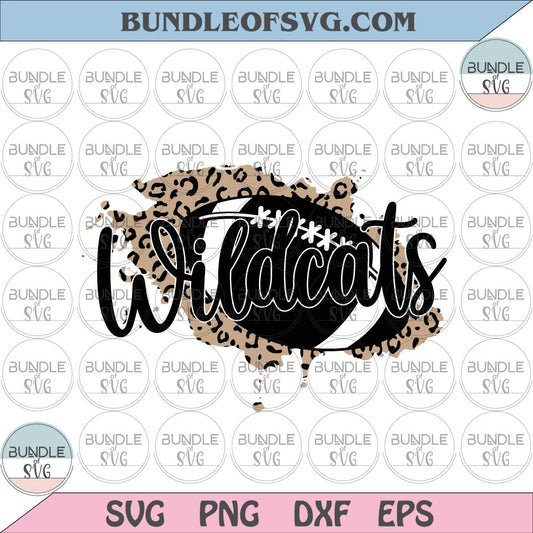 Wildcats Football svg Leopard Wildcats svg Leopard Football Wildcats svg Wildcats Rugby svg png dxf eps files cricut