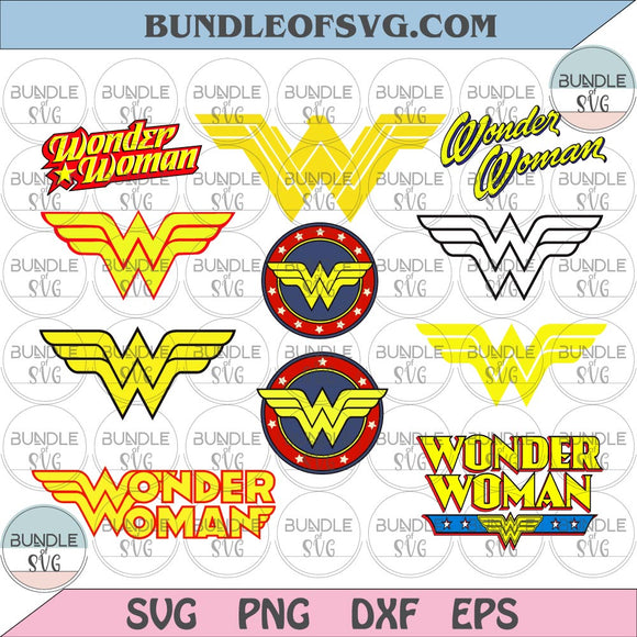 Bundle Wonder Woman SVG Wonder Woman Logo Sign Wonder Woman Birthday Party svg png dxf files cricut