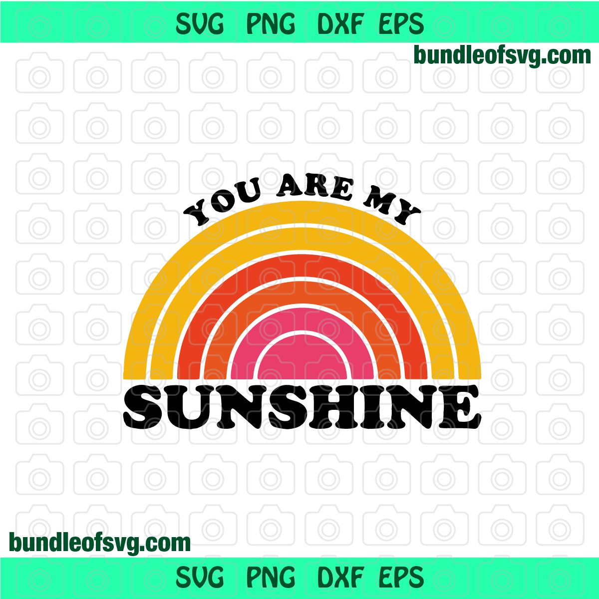 You Are My Sunshine svg Vintage Retro sunshine svg eps dxf png cut files cameo cricut - BundleofSVG