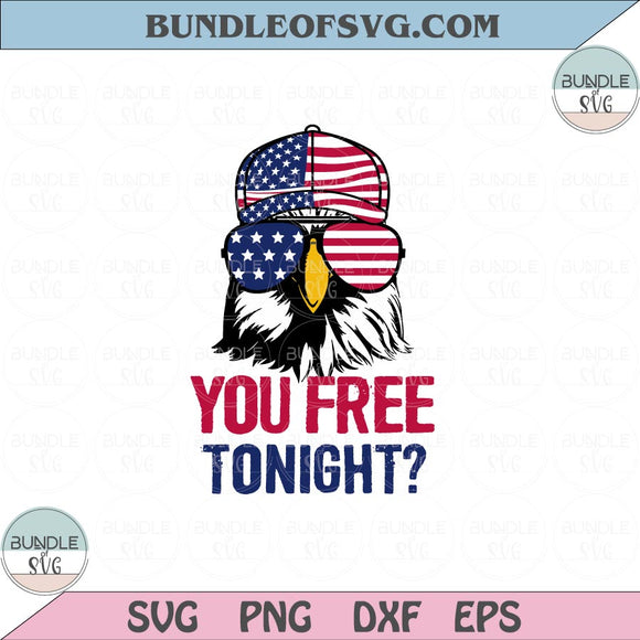 You Free Tonight Svg 4th Of July USA Flag Eagle Sunglasses Svg Png Dxf Eps files Cameo Cricut