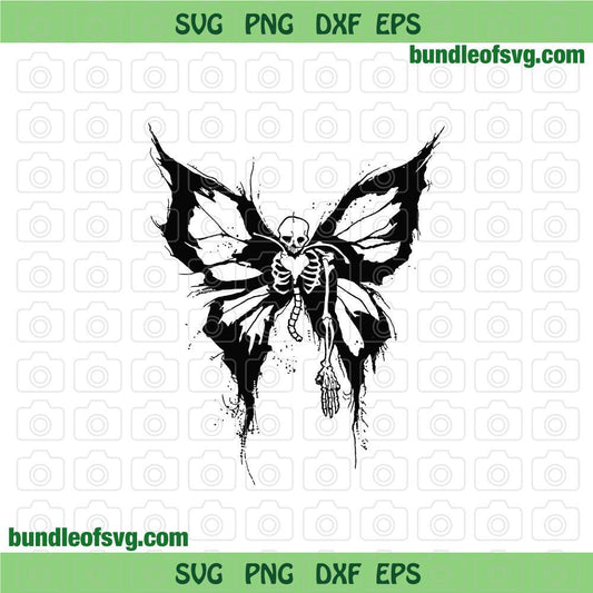 Butterfly skeleton svg halloween skeleton svg skeleton Butterfly svg png dxf files Silhouette cameo Cricut