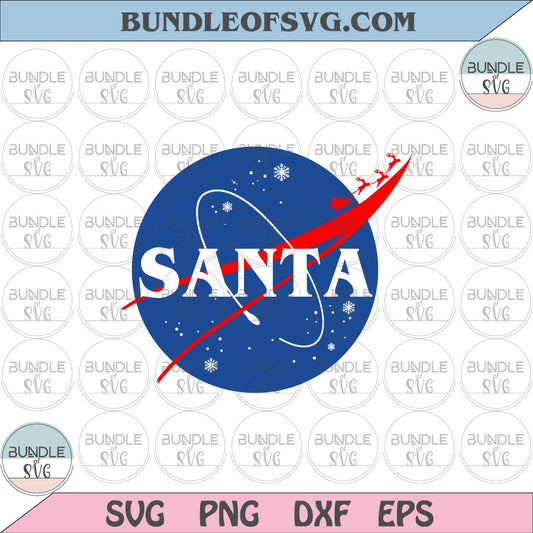 Christmas Nasa svg Santa Nasa svg Nasa Santa svg Nasa christmas svg eps png dxf cut files cricut