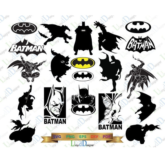 Batman SVG batman logo svg batman cowl batman silhouette batman gift ornament batman poster eps jpg svg cut files print Cameo Cricut - BundleofSVG