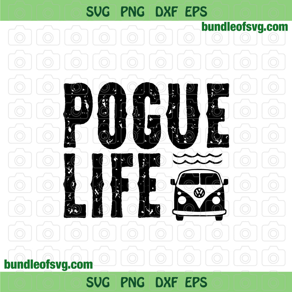 Pogue Life Svg Hippie Van svg Retro Obx Pogue Life Svg Pogue Life Vintage svg png dxf eps file silhouette cameo cricut - BundleofSVG